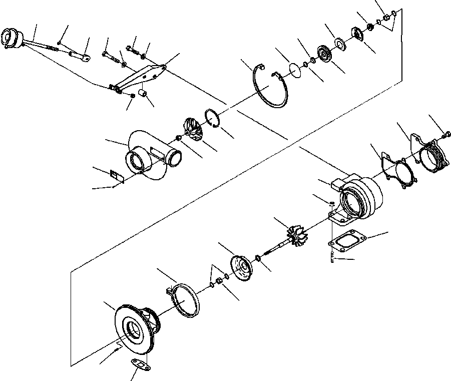 Bulldozers Komatsu / D38E-1A/P-1A S/N P086301-UP(D38EP1A) / FIG. a1203-a1a4 TURBOCHARGER(A-012 : a1203-a1a4)