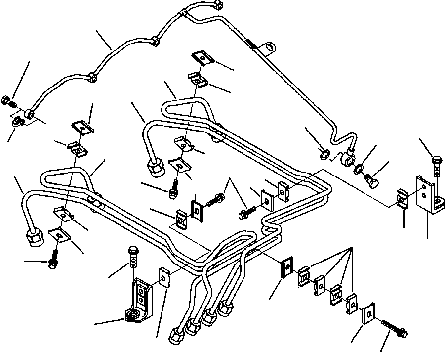Bulldozers Komatsu / D38E-1A/P-1A S/N P086301-UP(D38EP1A) / FIG. A4103-A1A2 FUEL PIPING(A-042 : A4103-A1A2)
