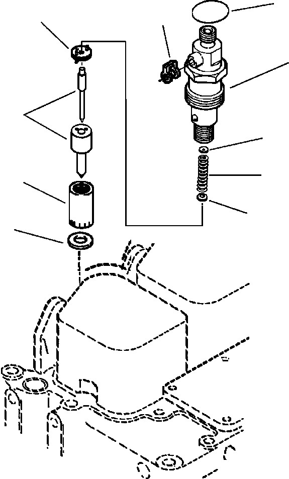 Bulldozers Komatsu / D38E-1A/P-1A S/N P086301-UP(D38EP1A) / FIG. a4112-a1a3 FUEL INJECTOR(A-050 : a4112-a1a3)