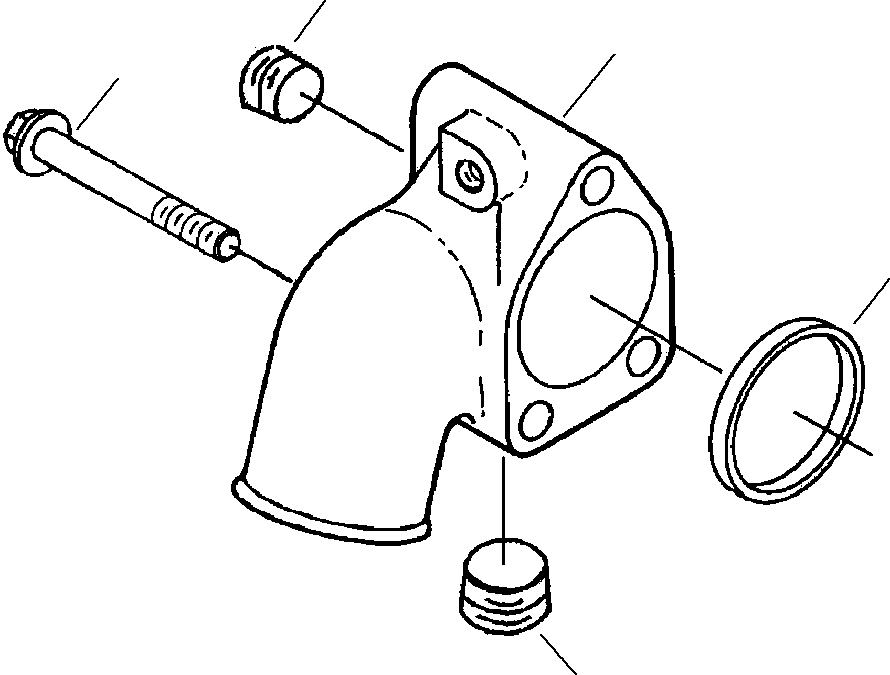 Bulldozers Komatsu / D38E-1A/P-1A S/N P086301-UP(D38EP1A) / FIG. A5106-A2A2 WATER INLET CONNECTION(A-064 : A5106-A2A2)
