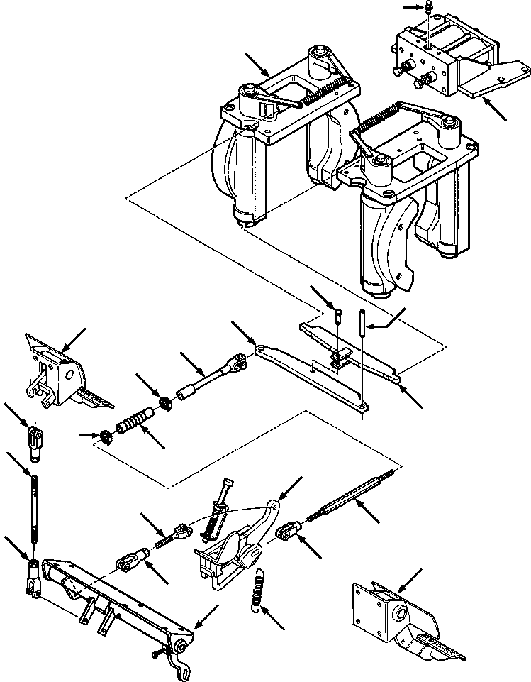 Bulldozers Komatsu / D38E-1A/P-1A S/N P086301-UP(D38EP1A) / FIG. F2300-02A0 BRAKE CONTROLS(F-006 : F2300-02A0)