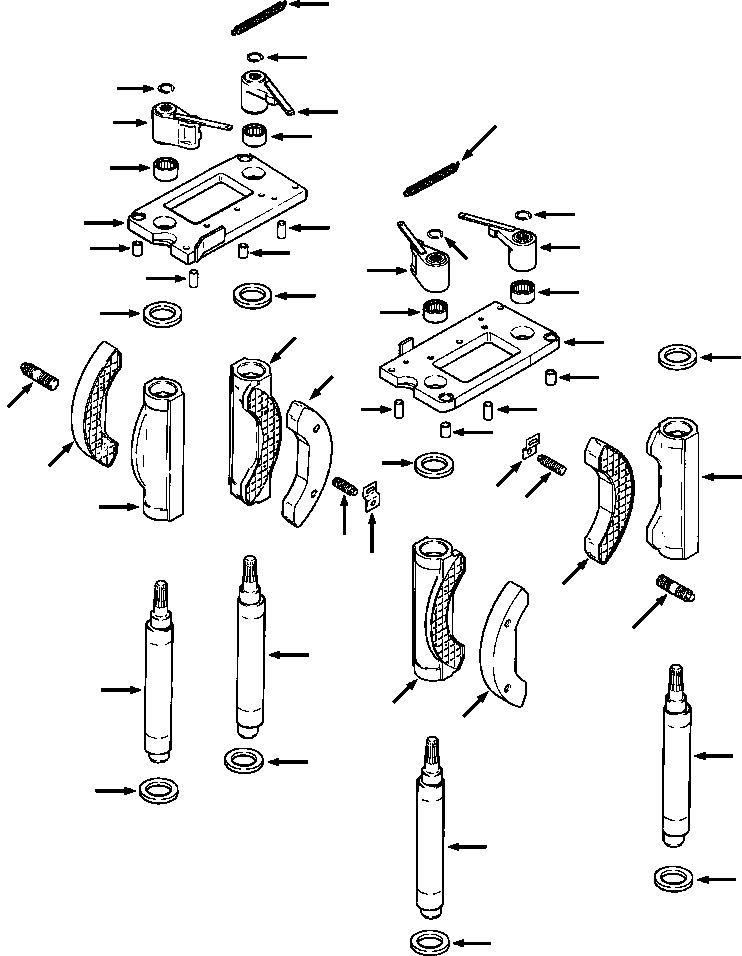 Bulldozers Komatsu / D38E-1A/P-1A S/N P086301-UP(D38EP1A) / FIG. F2300-02A3 BRAKES - SHOES AND LEVERS(F-012 : F2300-02A3)