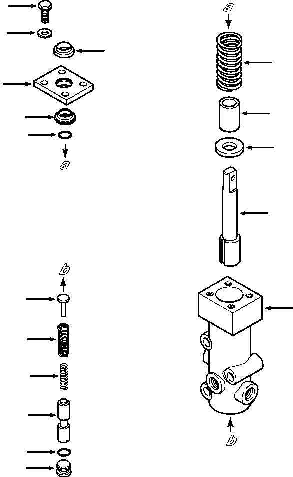 Bulldozers Komatsu / D39E-1A/P-1A S/N P096338-UP(D39EP1A) / FIG. F2300-02A5 BRAKE VALVE(F-016 : F2300-02A5)