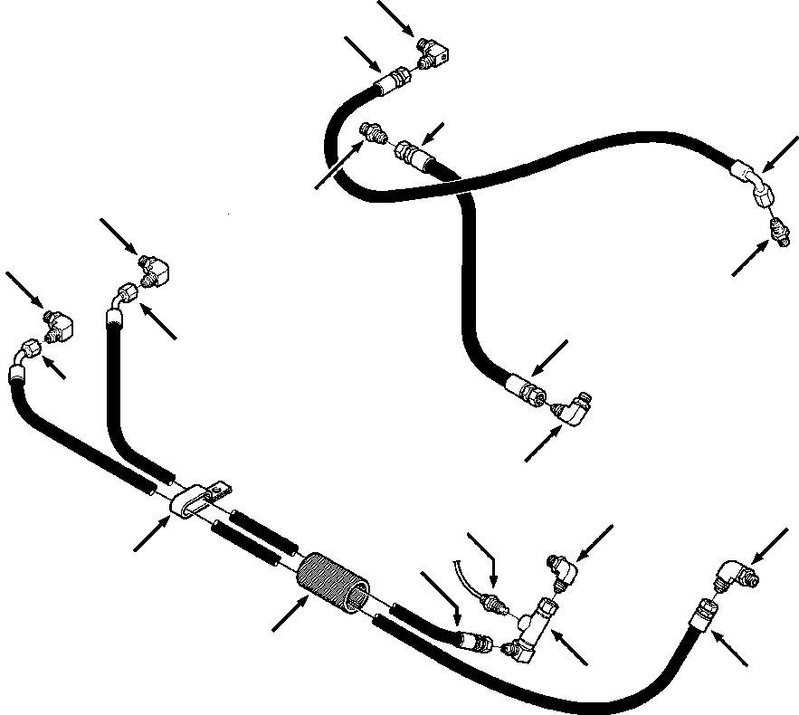 Bulldozers Komatsu / D39E-1A/P-1A S/N P096338-UP(D39EP1A) / FIG. F2300-04A1 DRIVE TRAIN PIPING - CONVERTER LINES(F-030 : F2300-04A1)