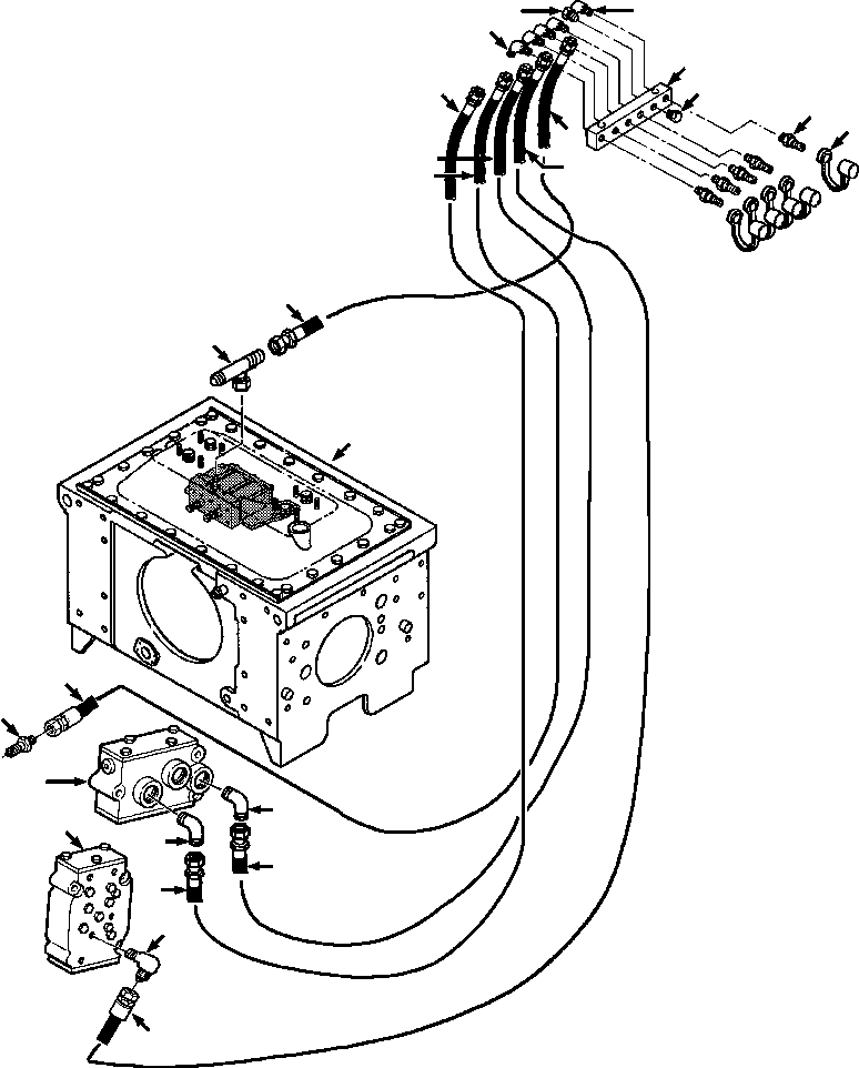 Bulldozers Komatsu / D39E-1A/P-1A S/N P096338-UP(D39EP1A) / FIG. F2300-04A8 PRESSURE TEST CONNECTIONS(F-044 : F2300-04A8)