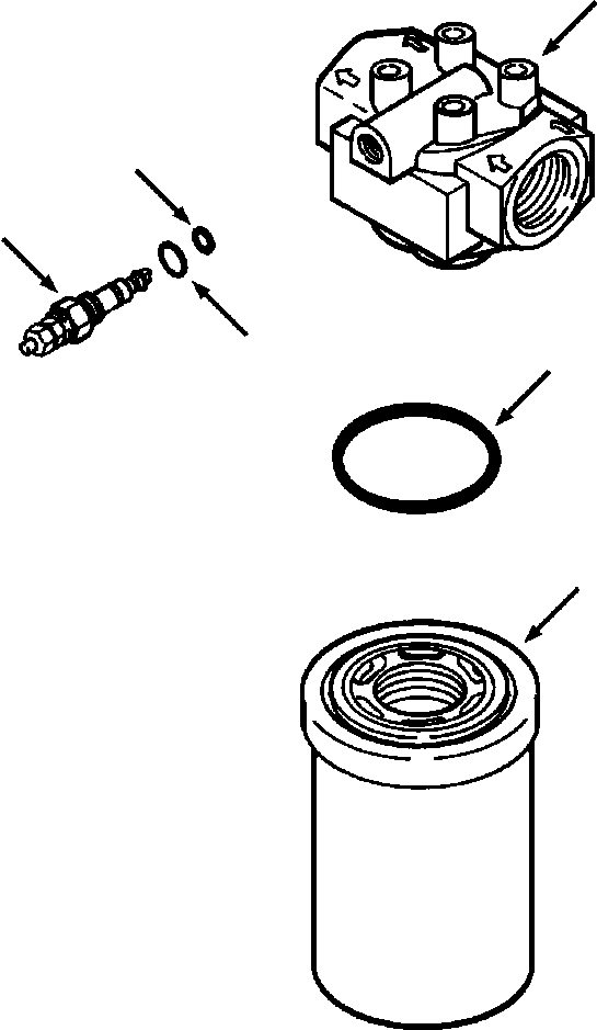 Bulldozers Komatsu / D39E-1A/P-1A S/N P096338-UP(D39EP1A) / FIG. F2300-06A0 PRESSURE FILTER(F-046 : F2300-06A0)
