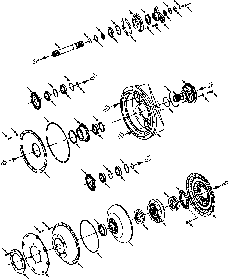 Bulldozers Komatsu / D39E-1A/P-1A S/N P096338-UP(D39EP1A) / FIG. F2310-52A0 TORQUE CONVERTER - ONE PIECE HOUSING - COMPLETE ASSEMBLY(F-062 : F2310-52A0)