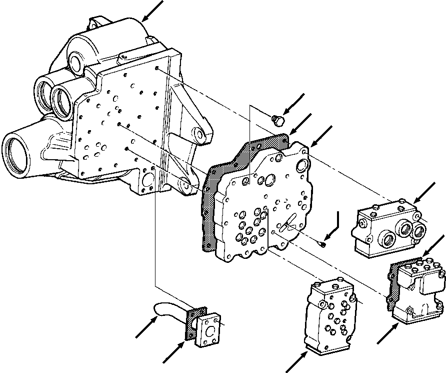 Bulldozers Komatsu / D39E-1A/P-1A S/N P096338-UP(D39EP1A) / FIG. F2320-52A0 TRANSMISSION - TRANSMISSION WITH VALVES(F-066 : F2320-52A0)