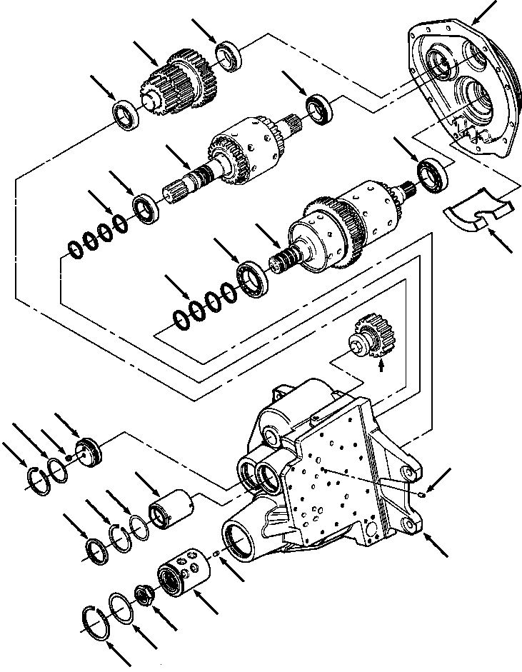 Bulldozers Komatsu / D39E-1A/P-1A S/N P096338-UP(D39EP1A) / FIG. F2320-52A1 TRANSMISSION - HOUSING AND INTERNAL PARTS(F-068 : F2320-52A1)