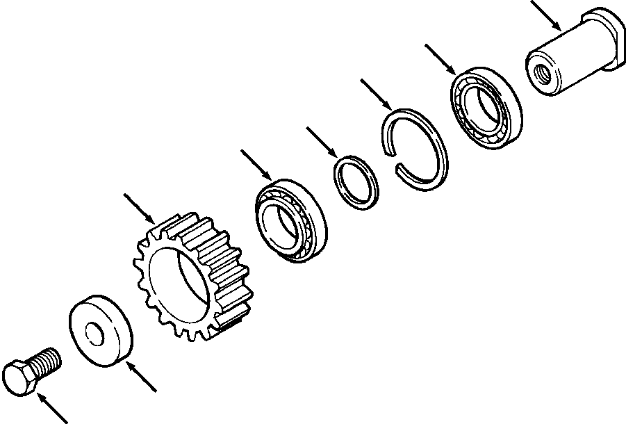 Bulldozers Komatsu / D39E-1A/P-1A S/N P096338-UP(D39EP1A) / FIG. F2320-52A4 TRANSMISSION - REVERSE IDLER GEAR(F-074 : F2320-52A4)