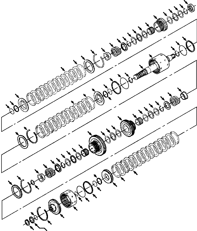 Bulldozers Komatsu / D39E-1A/P-1A S/N P096338-UP(D39EP1A) / FIG. F2320-52A5 TRANSMISSION - RANGE (OUTPUT) SHAFT(F-076 : F2320-52A5)