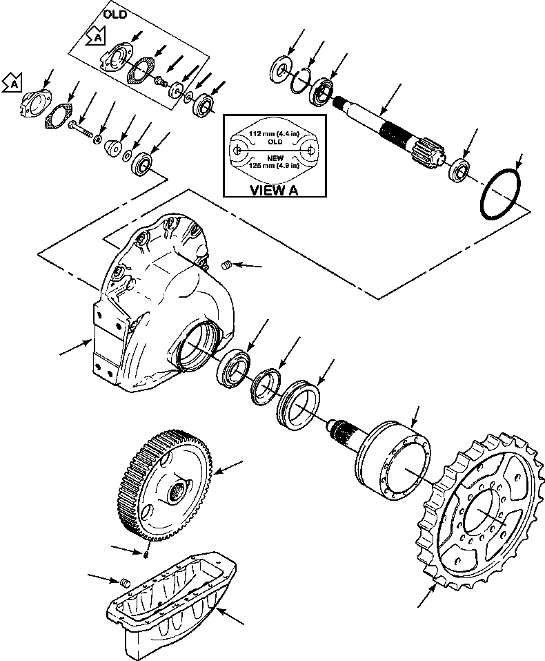 Bulldozers Komatsu / D39E-1A/P-1A S/N P096338-UP(D39EP1A) / FIG. F2380-01A0 FINAL DRIVE AND SPROCKET(F-084 : F2380-01A0)