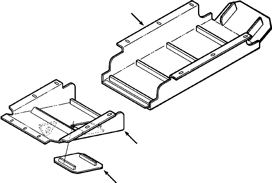 Bulldozers Komatsu / D39E-1A/P-1A S/N P096338-UP(D39EP1A) / FIG. J2110-01A1 CRANKCASE AND TRANSMISSION GUARDS(J-006 : J2110-01A1)