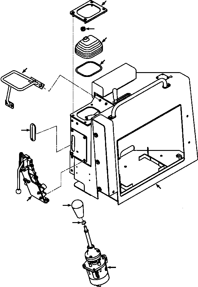 Bulldozers Komatsu / D39E-1A/P-1A S/N P096338-UP(D39EP1A) / FIG. K2400-01A0 TRANSMISSION/STEERING CONTROLS - WITH ROPS CANOPY(K-074 : K2400-01A0)