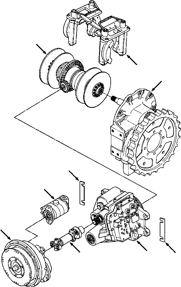 Bulldozers Komatsu / D39E-1/P-1 S/N P095872-P096337(D39EP1EM) / DRIVE LINE(07-002 : 07ADTD9H.001)