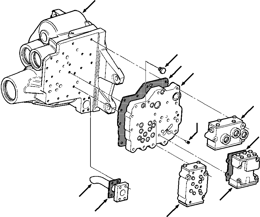 Bulldozers Komatsu / D39E-1/P-1 S/N P095872-P096337(D39EP1EM) / TRANSMISSION TRANSMISSION WITH VALVES(07-064 : 07CRTD8H.003)