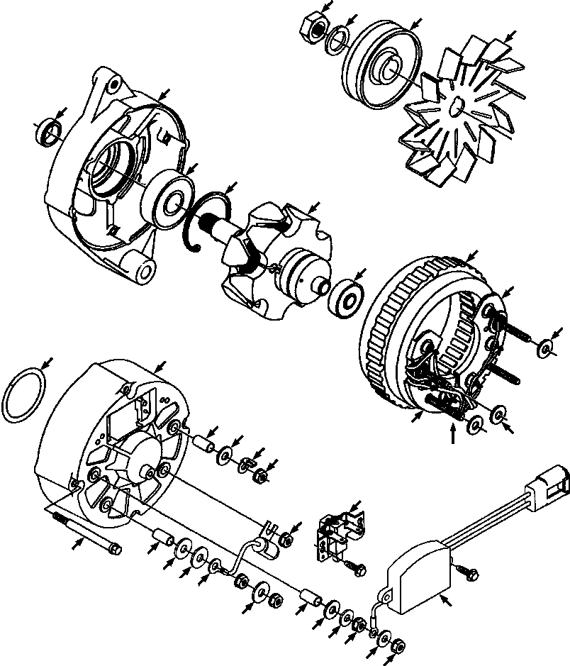 Bulldozers Komatsu / D39E-1/P-1 S/N P095872-P096337(D39EP1EM) / ALTERNATOR(08-028 : 08AZD32E.001)