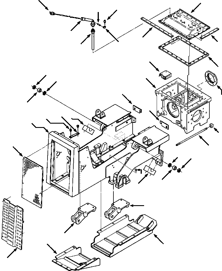 Bulldozers Komatsu / D39E-1/P-1 S/N P095872-P096337(D39EP1EM) / FRAMES AND CONNECTIONS(09-002 : 09AHD39E.001)