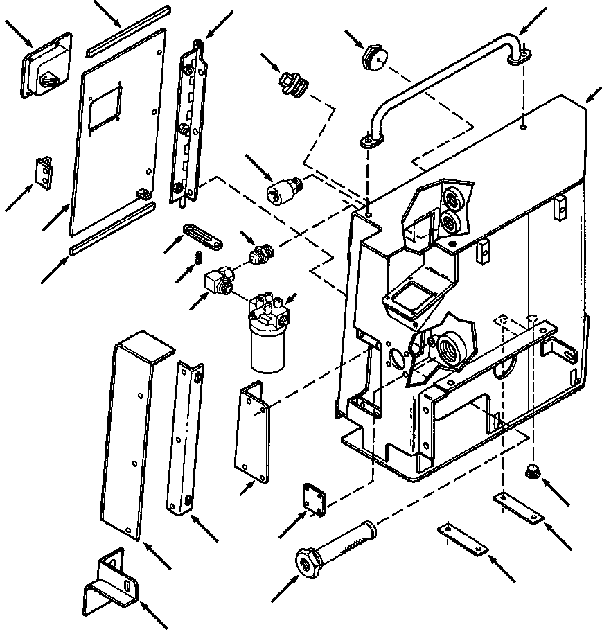 Bulldozers Komatsu / D39E-1/P-1 S/N P095872-P096337(D39EP1EM) / RESERVOIR WITH ROPS CANOPY(10-020 : 10BVD32E.001)