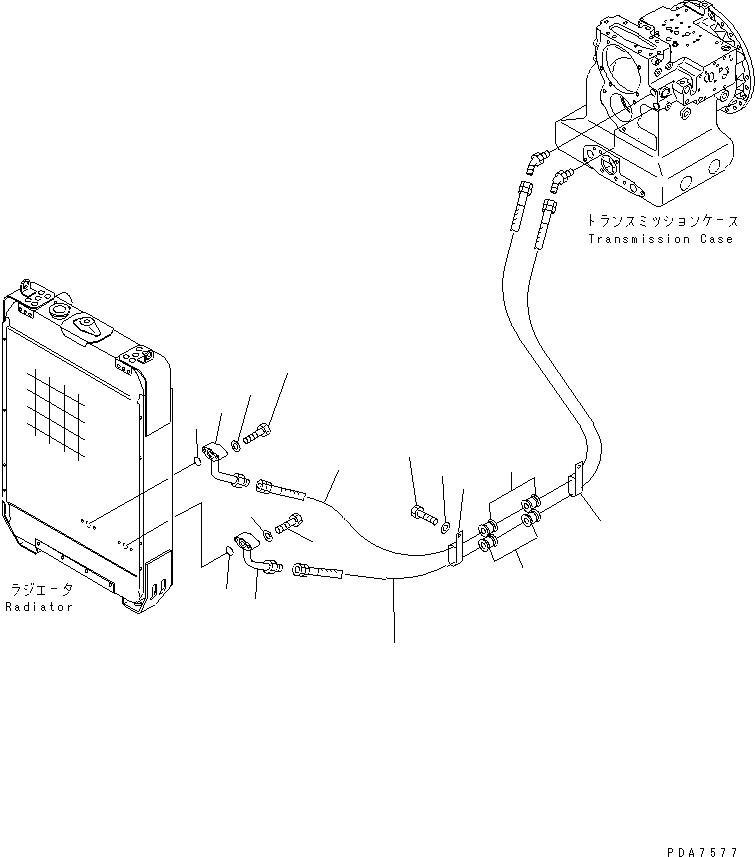 Bulldozers Komatsu / D41A-6 S/N B20001-UP(D41A-6C) / POWER LINE OIL LINE (COOLING LINE)(150400 : F2730-02A1)