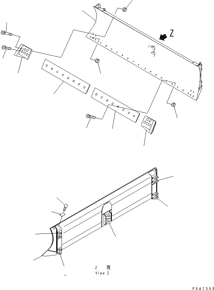 Bulldozers Komatsu / D41A-6 S/N B20001-UP(D41A-6C) / BLADE (FOR ANGLE DOZER)(330040 : T2120-01A2)