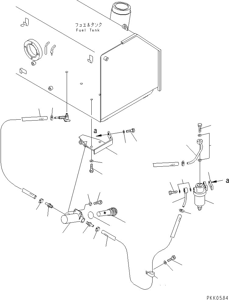 Bulldozers Komatsu / D41E-6 S/N B20001-B30000(D41E-6C) / ADDITIONAL FUEL STRAINER AND WATER SEPARATOR(090040 : D0210-01A1)