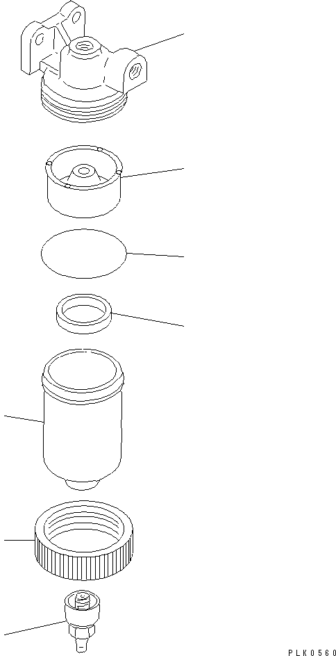 Bulldozers Komatsu / D41E-6 S/N B20001-B30000(D41E-6C) / WATER SEPARATOR(090050 : D0210-51A1)