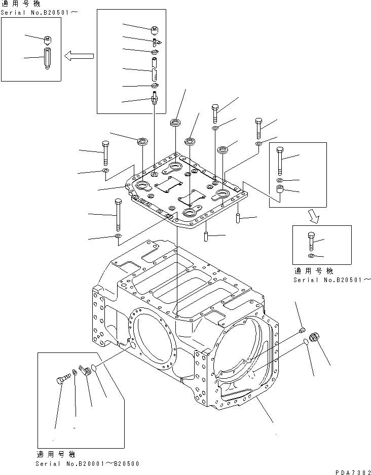 Bulldozers Komatsu / D41E-6 S/N B20001-B30000(D41E-6C) / POWER LINE (CASE)(150050 : F2300-04A0)