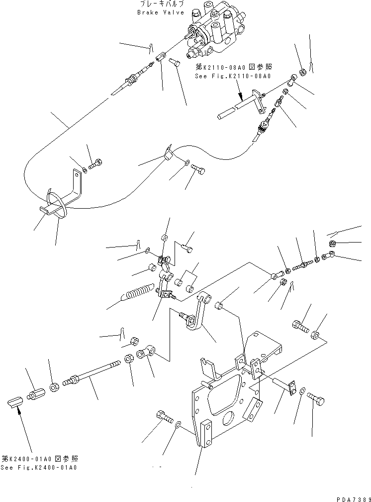 Bulldozers Komatsu / D41E-6 S/N B20001-B30000(D41E-6C) / POWER LINE (BLADE CONTROL BRACKET)(150120 : F2300-11A0)