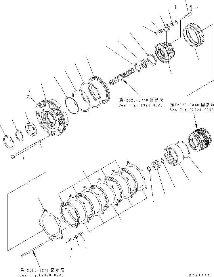 Bulldozers Komatsu / D41E-6 S/N B20001-B30000(D41E-6C) / TRANSMISSION (REVERSE CLUTCH)(150220 : F2320-04A0)