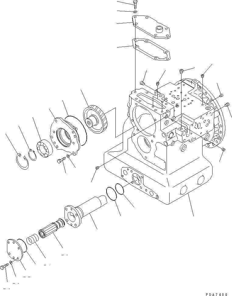 Bulldozers Komatsu / D41E-6 S/N B20001-B30000(D41E-6C) / TRANSMISSION (CASE)(150230 : F2320-05A0)