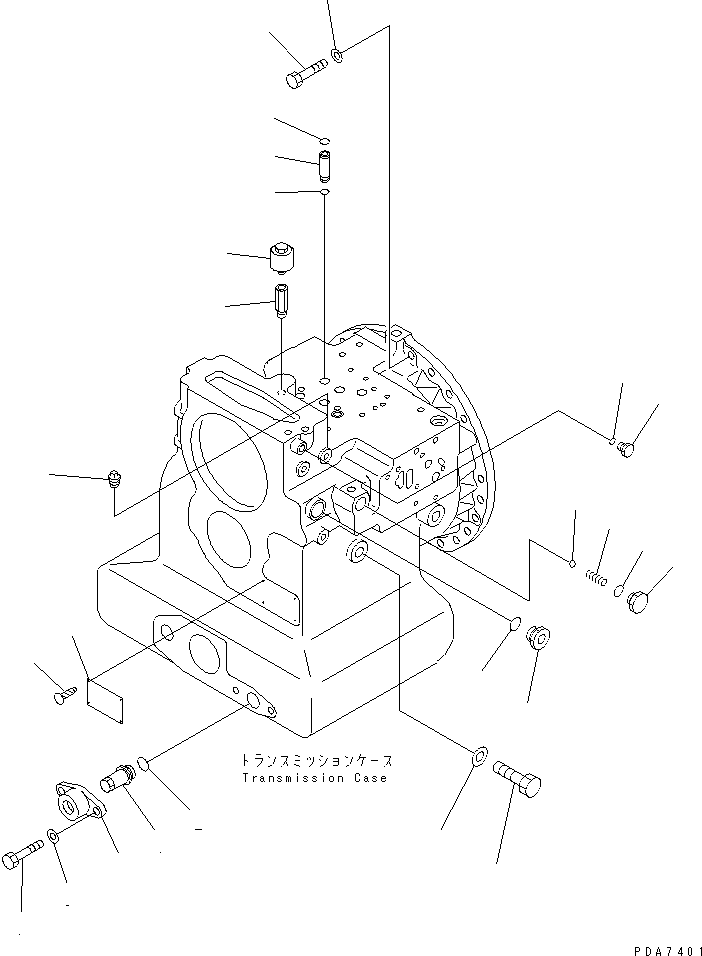 Bulldozers Komatsu / D41E-6 S/N B20001-B30000(D41E-6C) / TRANSMISSION (CASE ACCESSORIES PARTS)(150240 : F2320-06A0)