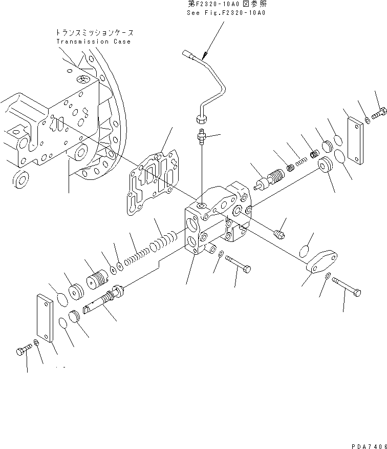 Bulldozers Komatsu / D41E-6 S/N B20001-B30000(D41E-6C) / TRANSMISSION (PRESSURE VALVE)(150290 : F2320-11A0)