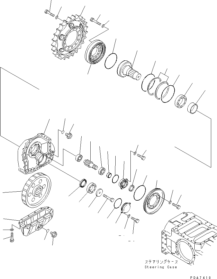 Bulldozers Komatsu / D41E-6 S/N B20001-B30000(D41E-6C) / FINAL DRIVE (R.H.)(#B20001-B20500)(150340 : F2380-02A0)
