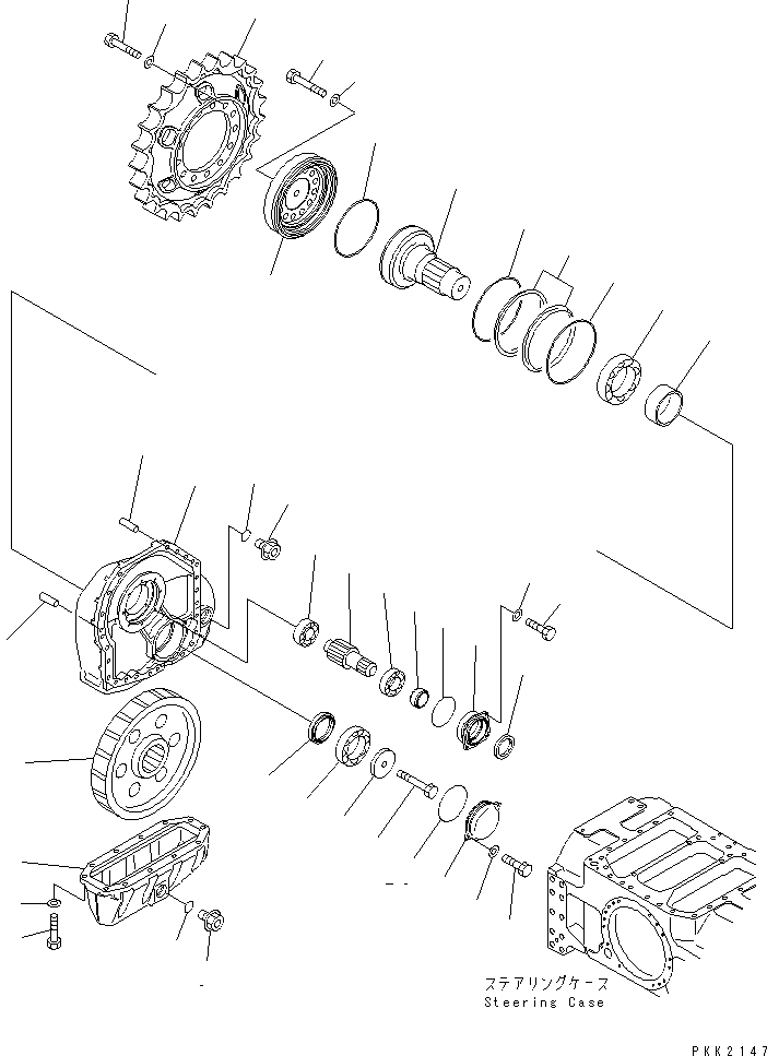 Bulldozers Komatsu / D41E-6 S/N B20001-B30000(D41E-6C) / FINAL DRIVE (R.H.)(#B20501-)(150350 : F2380-02A0A)