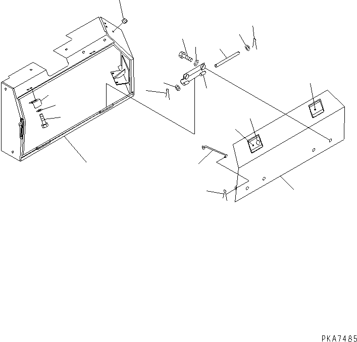 Bulldozers Komatsu / D41E-6 S/N B20001-B30000(D41E-6C) / REAR GUARD (BATTERY COVER)(270200 : M2210-01A0)