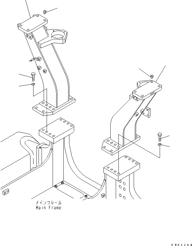 Bulldozers Komatsu / D41E-6 S/N B20001-B30000(D41E-6C) / REAR GUARD (BRACKET)(#B20501-)(270240 : M2210-03A0A)