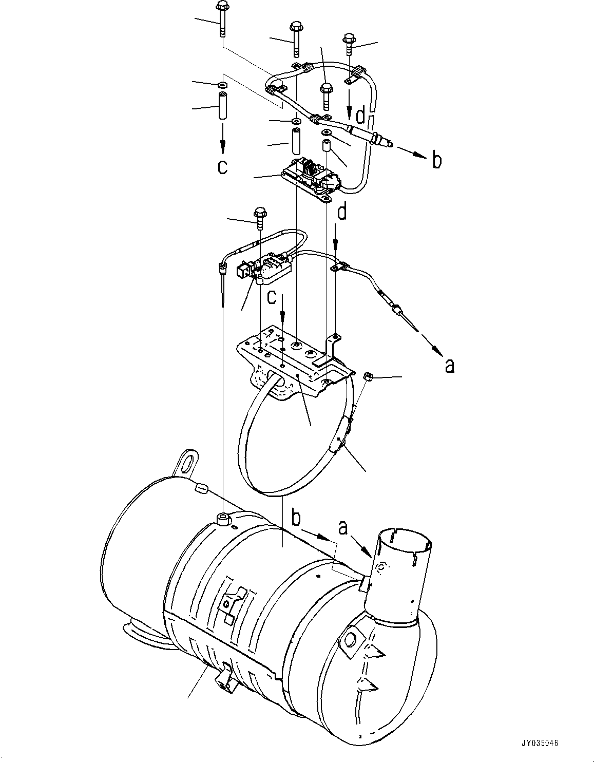 Bulldozers Komatsu / D51EXI-24 S/N B20001-UP(D51EXI24) / Aftertreatment, SCR Assembly (#B20001-)(B004004 : A1610-501004)