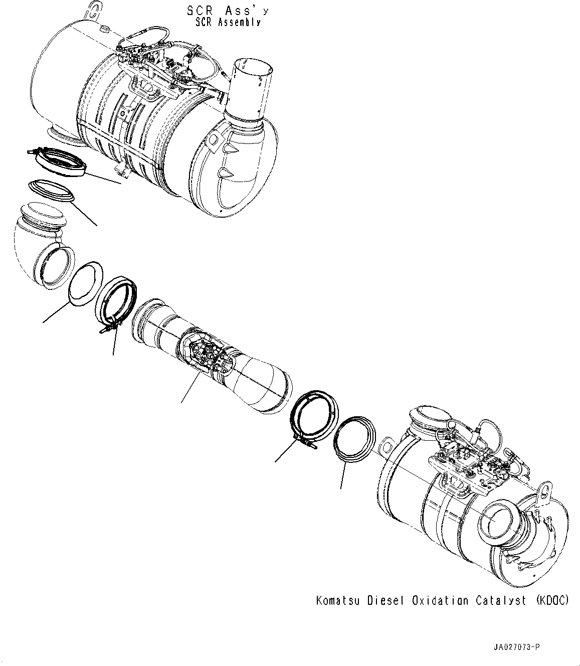 Bulldozers Komatsu / D51EXI-24 S/N B20001-UP(D51EXI24) / Aftertreatment, DEF Mixing Tube (2/2) (#B20001-)(B004005 : A1610-501005)