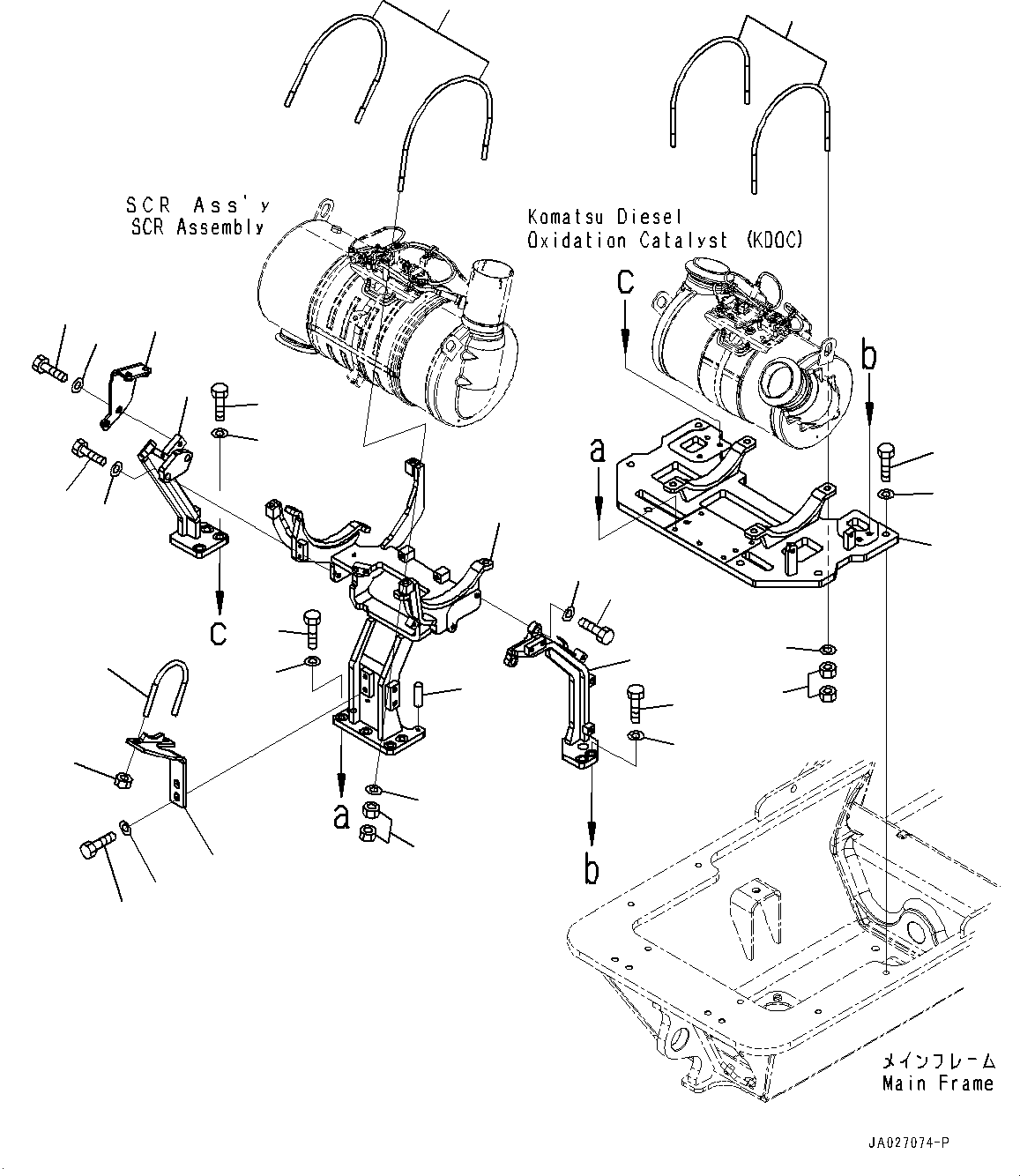 Bulldozers Komatsu / D51EXI-24 S/N B20001-UP(D51EXI24) / Aftertreatment, Mounting (#B20001-)(B004006 : A1610-501006)