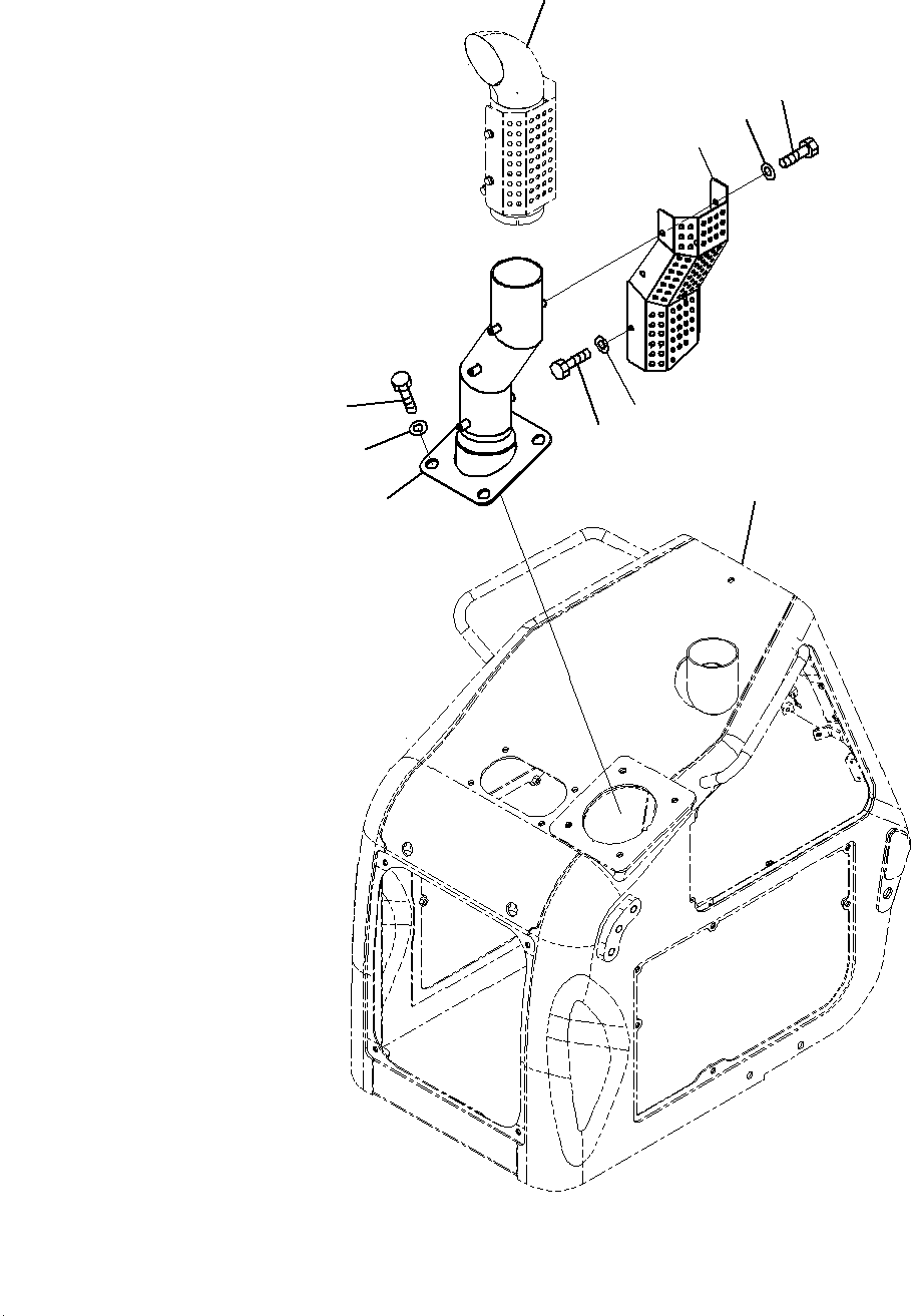 Bulldozers Komatsu / D51EXI-24 S/N B20001-UP(D51EXI24) / Aftertreatment, Exhaust Pipe (2/2) (#B20001-)(B004007 : A1610-501007)