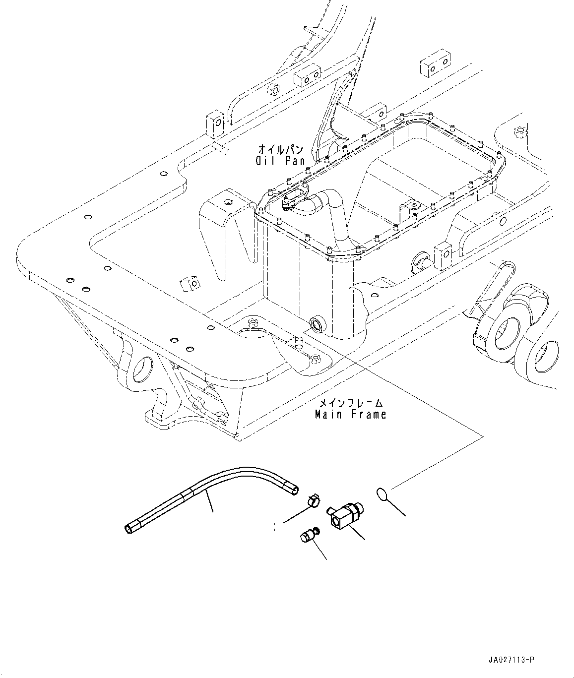 Bulldozers Komatsu / D51EXI-24 S/N B20001-UP(D51EXI24) / Engine Oil Pan Drain Piping (#B20001-)(B005001 : A2110-501001)