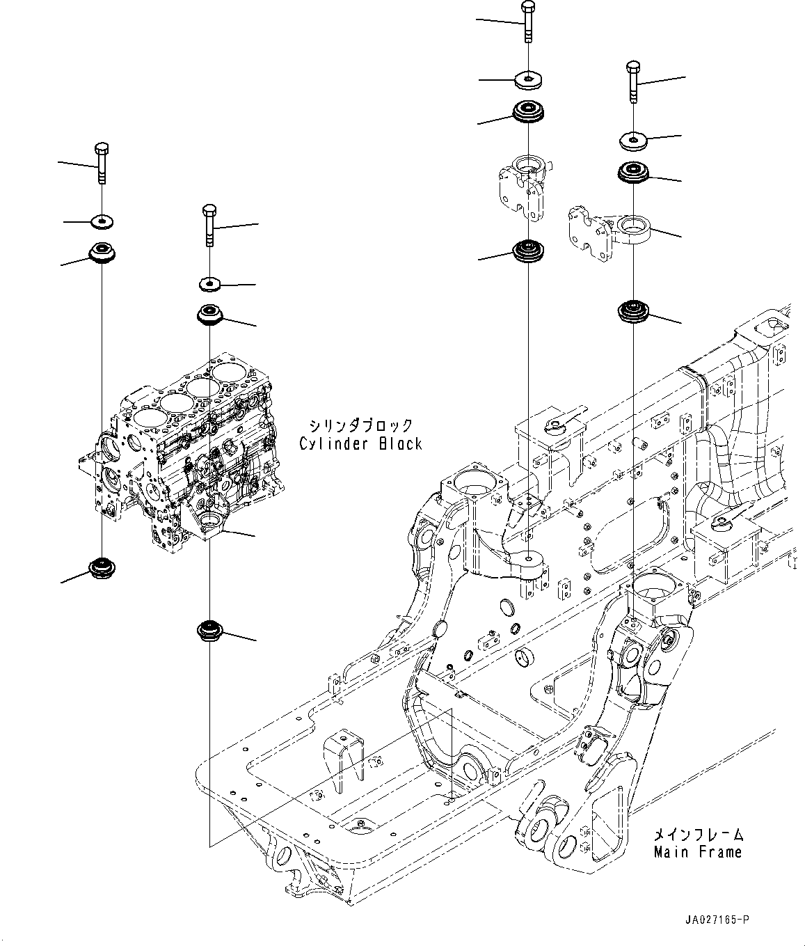 Bulldozers Komatsu / D51EXI-24 S/N B20001-UP(D51EXI24) / Engine Mounting (#B20001-)(B008001 : B0100-001001)