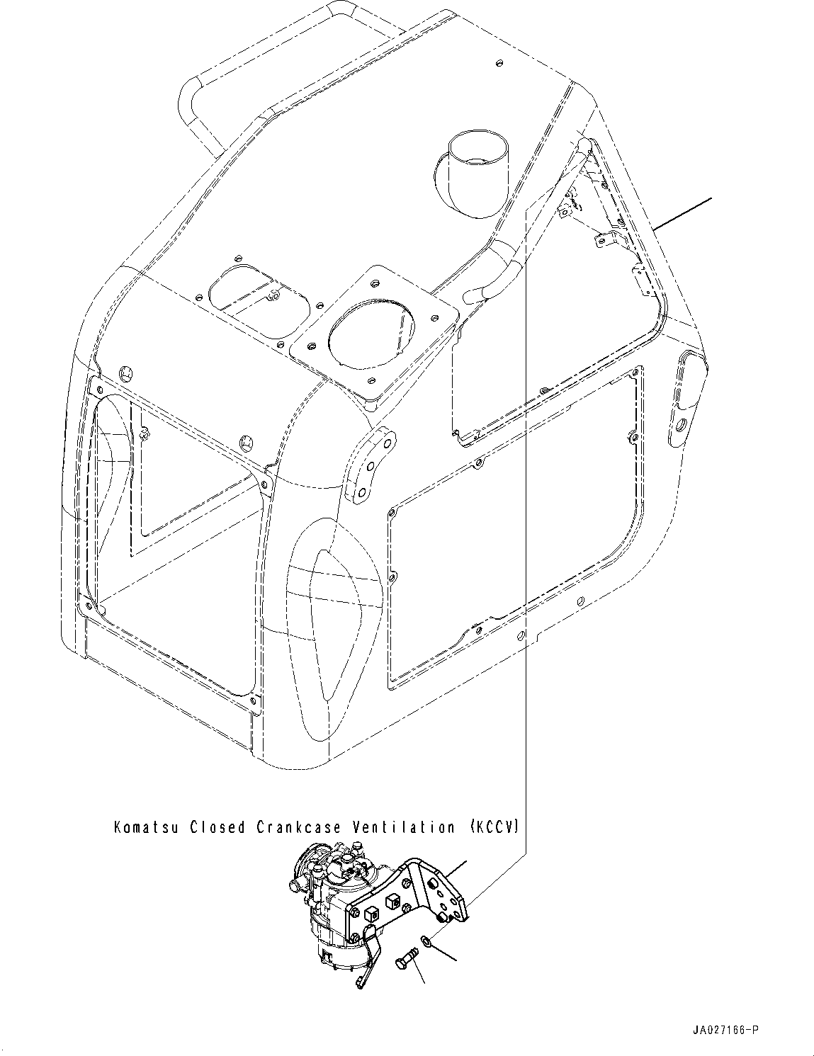 Bulldozers Komatsu / D51EXI-24 S/N B20001-UP(D51EXI24) / Komatsu Closed Crankcase Ventilation (KCCV), Mounting (#B20001-)(B009001 : B0201-001001)
