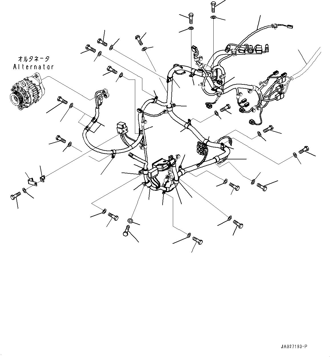 Bulldozers Komatsu / D51EXI-24 S/N B20001-UP(D51EXI24) / Engine Wiring Harness, Wiring Harness and Mounting (#B20001-)(B010001 : B0500-001001)