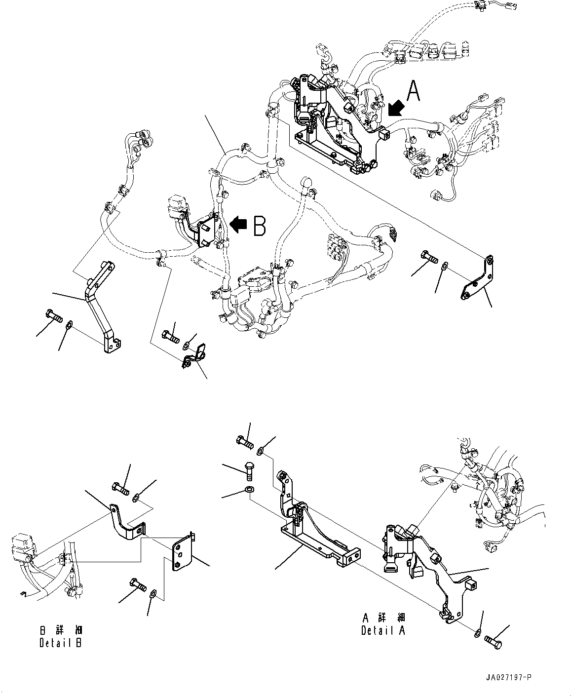 Bulldozers Komatsu / D51EXI-24 S/N B20001-UP(D51EXI24) / Engine Wiring Harness, Mounting (3/4) (#B20001-)(B010005 : B0500-001005)
