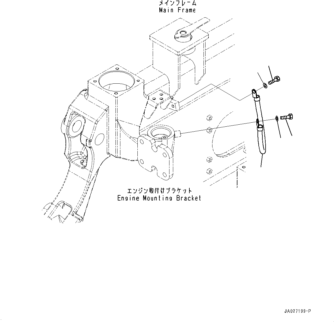 Bulldozers Komatsu / D51EXI-24 S/N B20001-UP(D51EXI24) / Engine Wiring Harness, Ground Cable (#B20001-)(B010007 : B0500-001007)