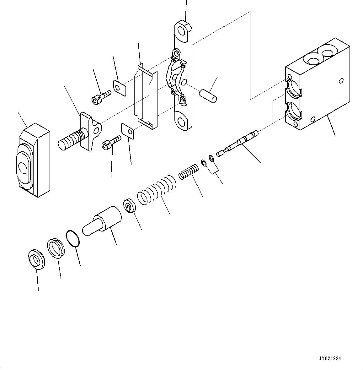 Bulldozers Komatsu / D51EXI-24 S/N B20001-UP(D51EXI24) / Rear Work Equipment Control, PPC Valve for Attachment (#B20001-)(K022002 : K2520-001002)
