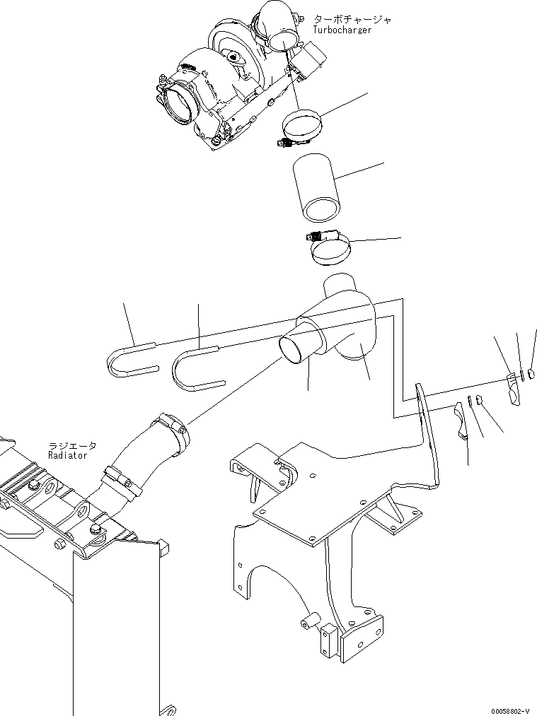 Bulldozers Komatsu / D61EX-15E0-BW S/N B45001-UP(D61EX-1K) / AFTER COOLER(030010 : B0000-01A0)