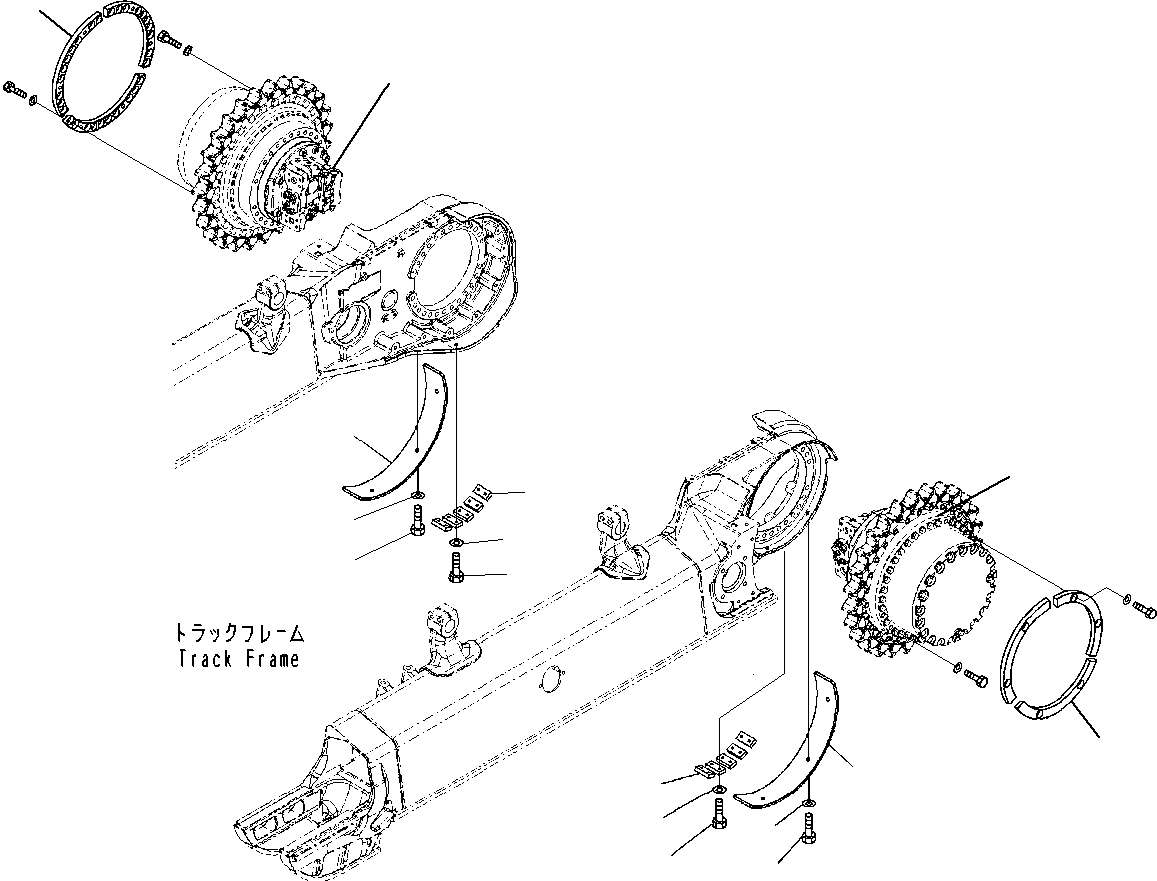 Bulldozers Komatsu / D61EX-23M0 S/N B50001(D61EXM0) / Final Drive, Covers & Protectors (Landfill)(F002025 : F2380-002025)